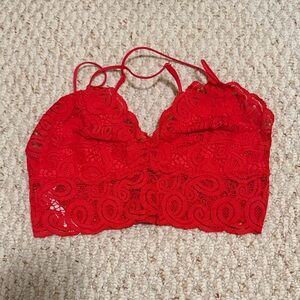 Victoria's Secret Pink Red Lace Bralette